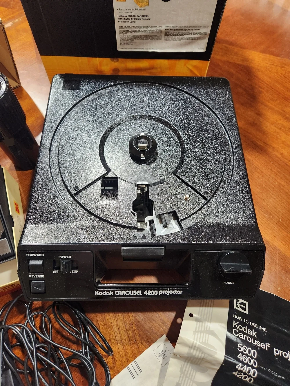 Kodak Carousel 4200 Black Slide Projector with Accessories